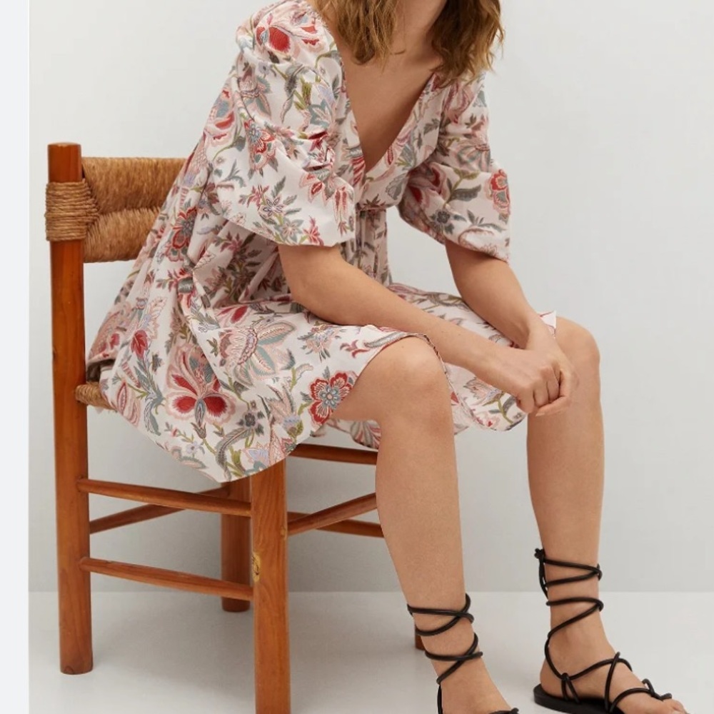 CHUFY x MANGO Printed short dress Size 2 - Picture 4 of 5
